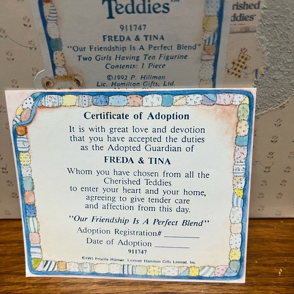 Cherished Teddies Figurine - Freda and Tina - Picture 4 of 4